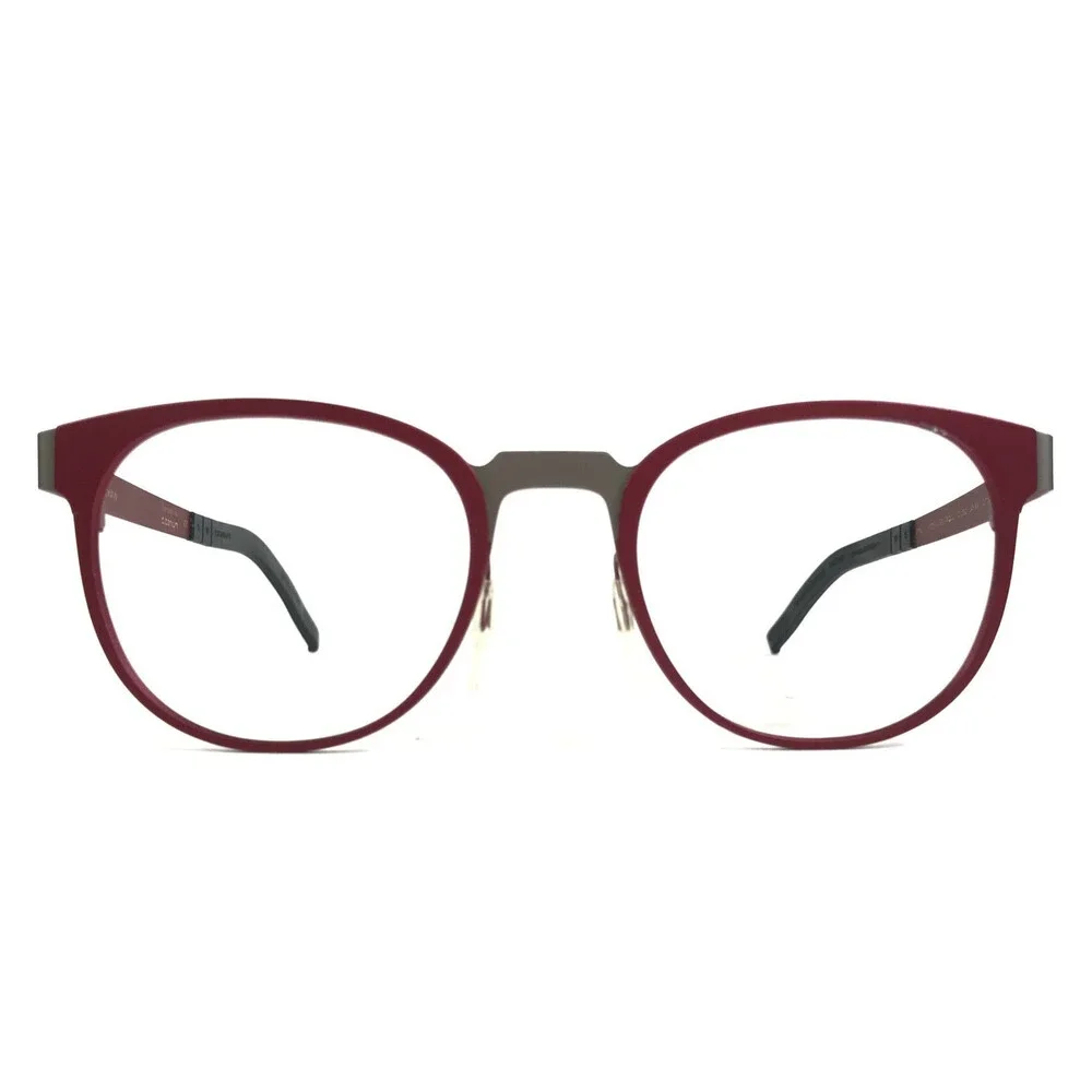 Blackfin Eyeglasses Frames BF743 WATERHOUSE COL.581 Red Gray Round 48-20-145